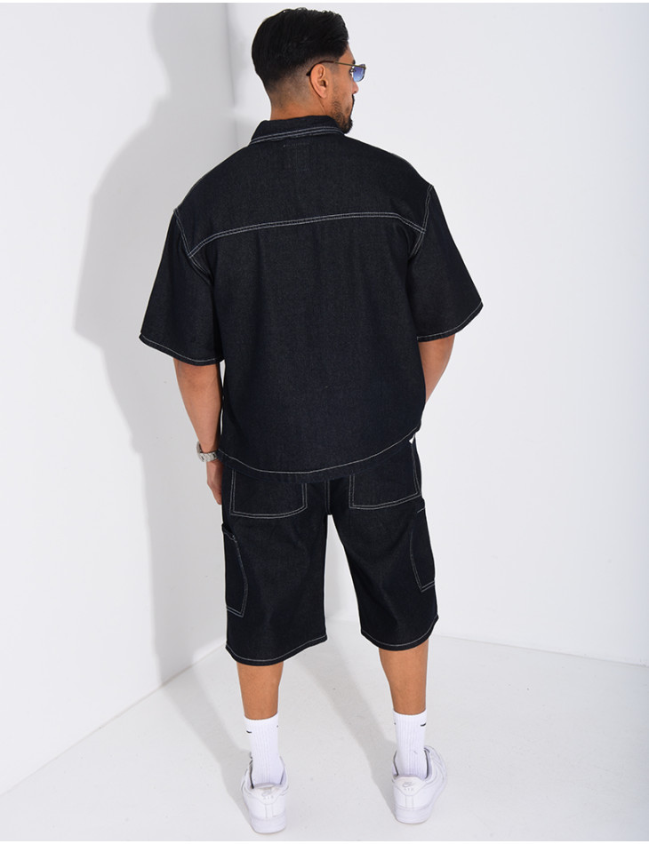 ENSEMBLE JEAN CHEMISE ET SHORT